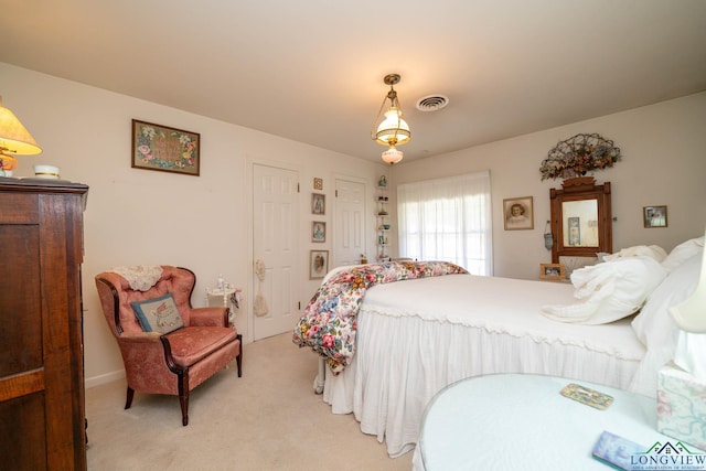 view of carpeted bedroom