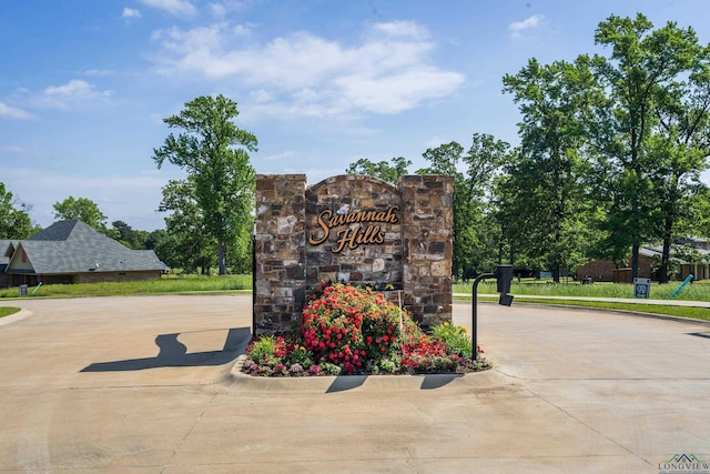 view of community sign