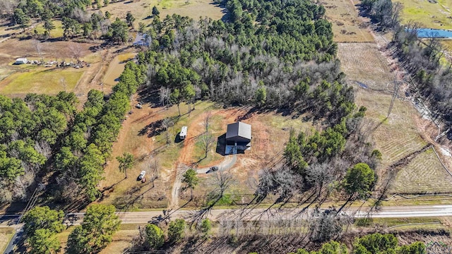 bird's eye view with a rural view