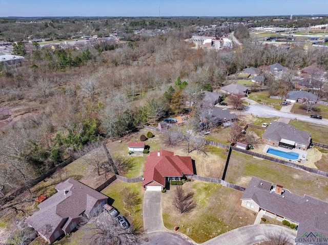 drone / aerial view featuring a residential view