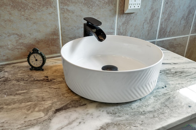 room details with a bath and sink