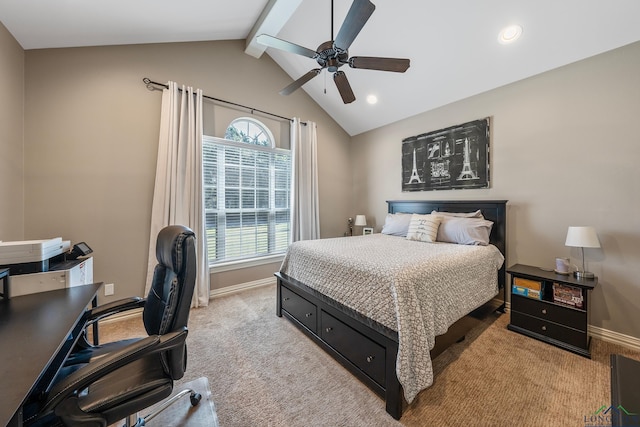 15579 County Road 1104, Flint, TX 75762 - bedroom featuring an office area, carpet flooring, baseboards, recessed lighting, and ceiling fan