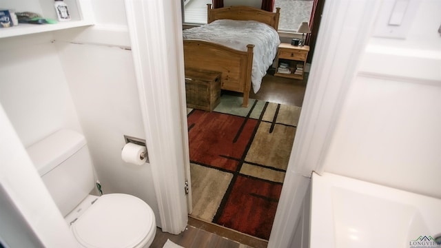 bathroom featuring toilet