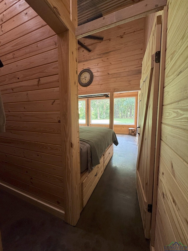 226 Almand, Waskom, TX 75692 - bedroom with wood walls