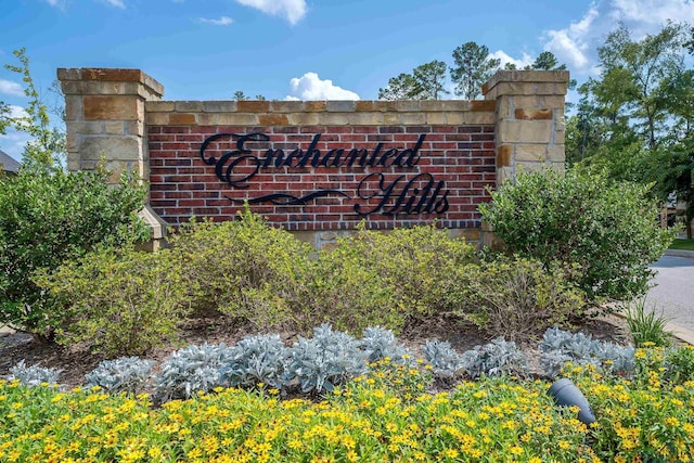 view of community sign