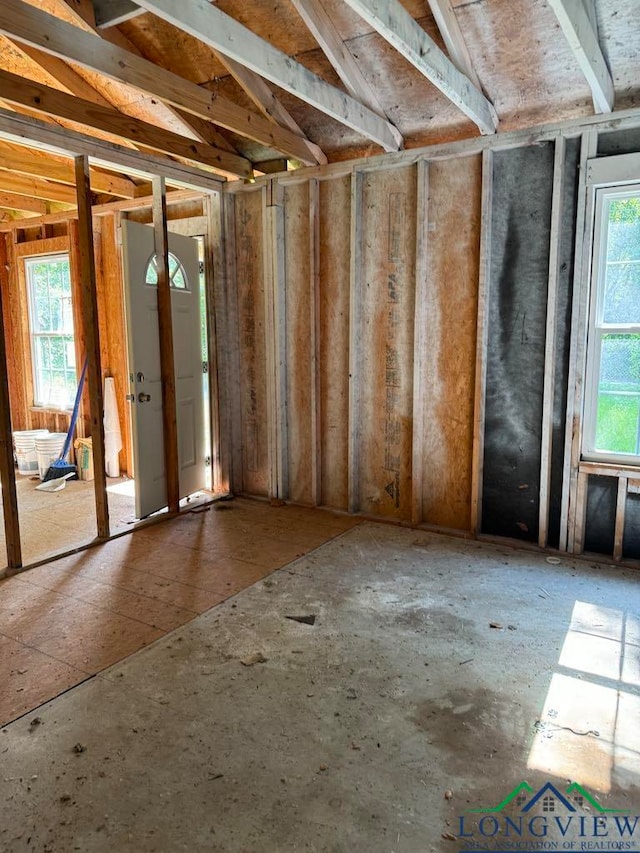 miscellaneous room featuring a wealth of natural light