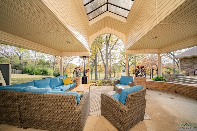 view of patio featuring outdoor lounge area