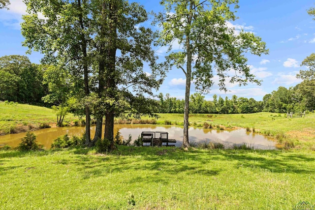 7356 Fm 49, Gilmer, TX 75644 - view of green lawn featuring a water view