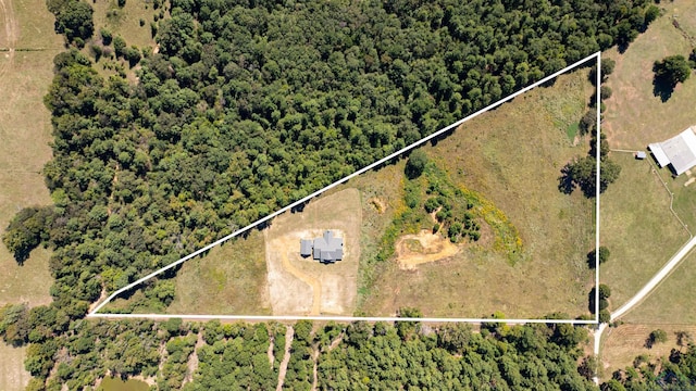 drone / aerial view featuring a rural view