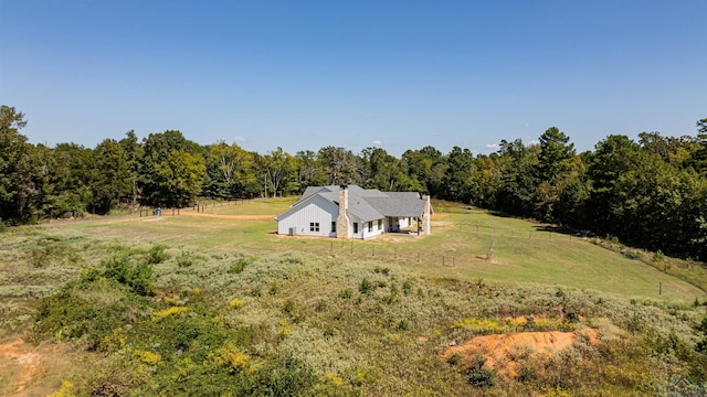 drone / aerial view featuring a rural view