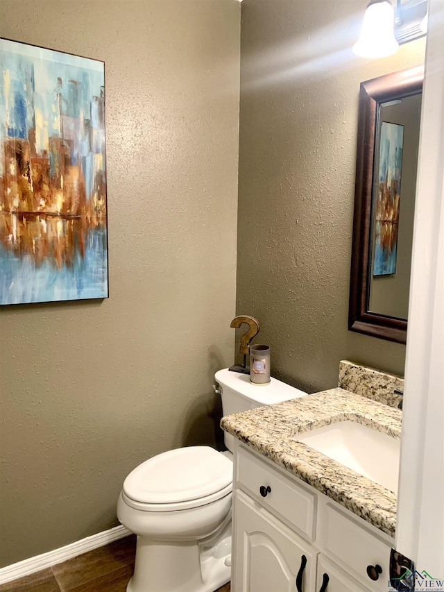 4401 Leland St, Marshall, TX 75672 - bathroom featuring vanity and wood finished floors