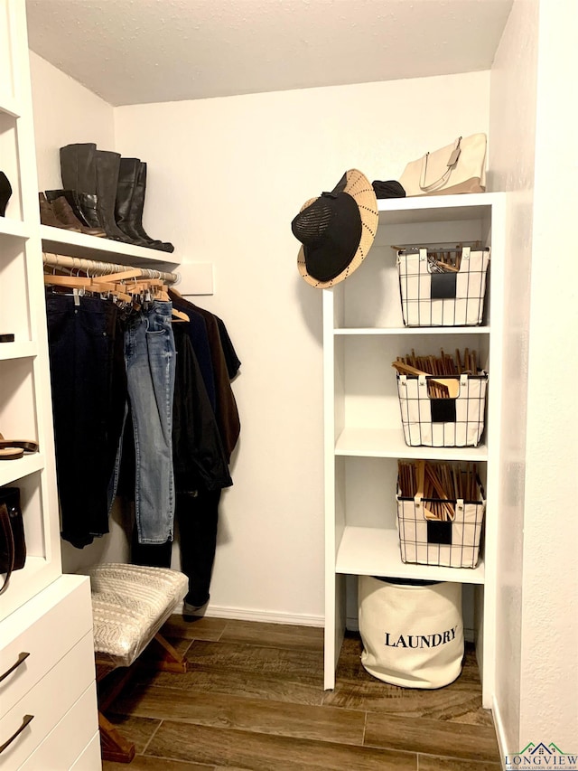 4401 Leland St, Marshall, TX 75672 - walk in closet with wood finished floors