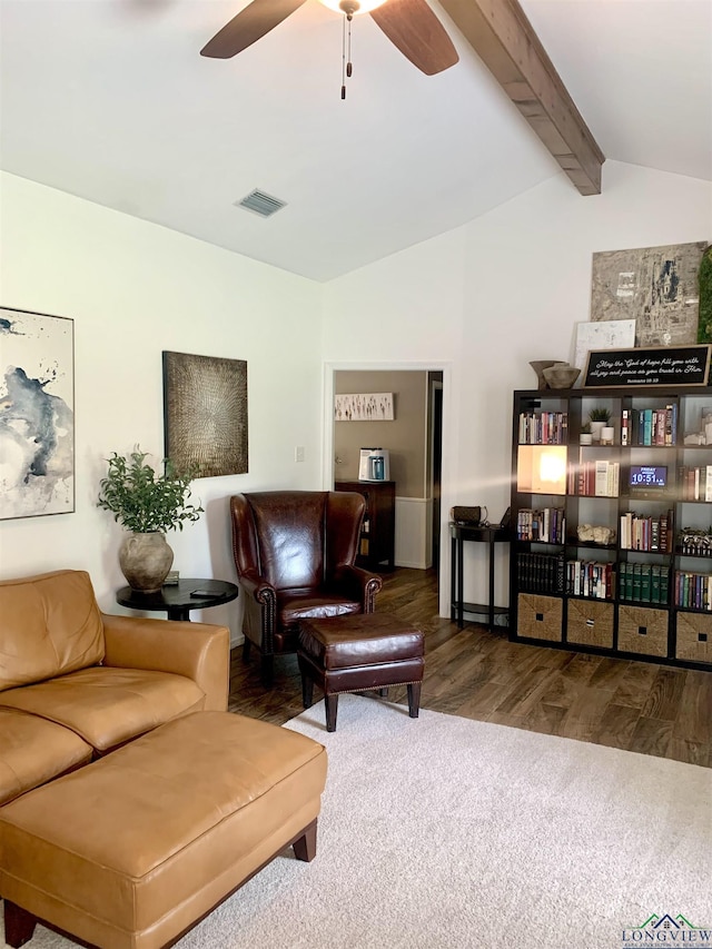 4401 Leland St, Marshall, TX 75672 - living area featuring wood finished floors and ceiling fan