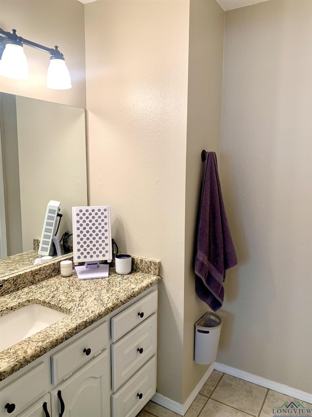 4401 Leland St, Marshall, TX 75672 - bathroom featuring vanity and tile patterned flooring