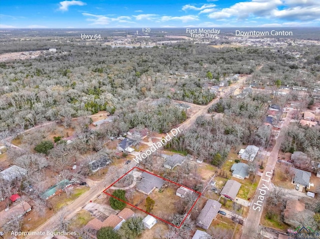 1480 Woodland Dr, Canton, TX 75103 - bird's eye view