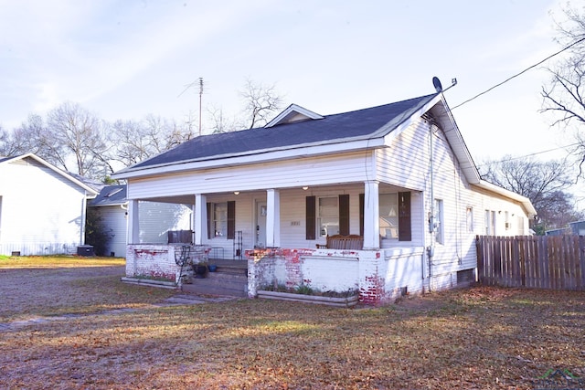 view of front of home featuring covered porch