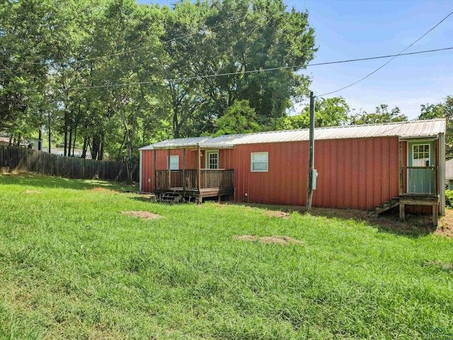306 W Gilmer, Big Sandy, TX 75765 - view of yard featuring a wooden deck