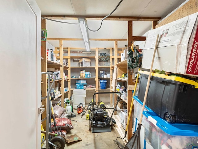 view of storage room