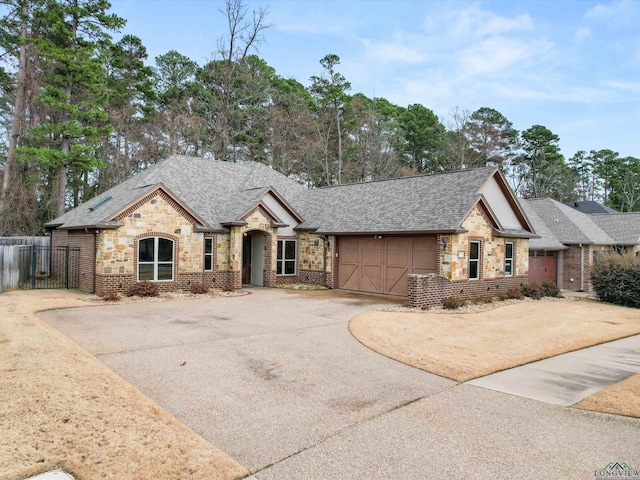 view of front of house featuring a garage