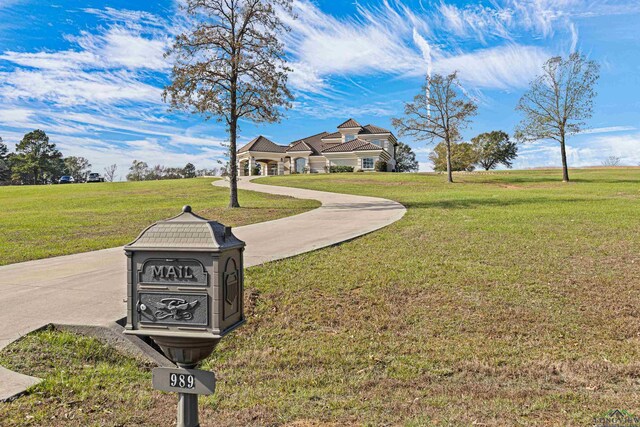 exterior space with a front yard