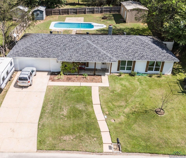 birds eye view of property