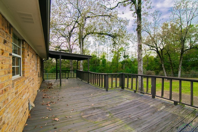 view of wooden terrace