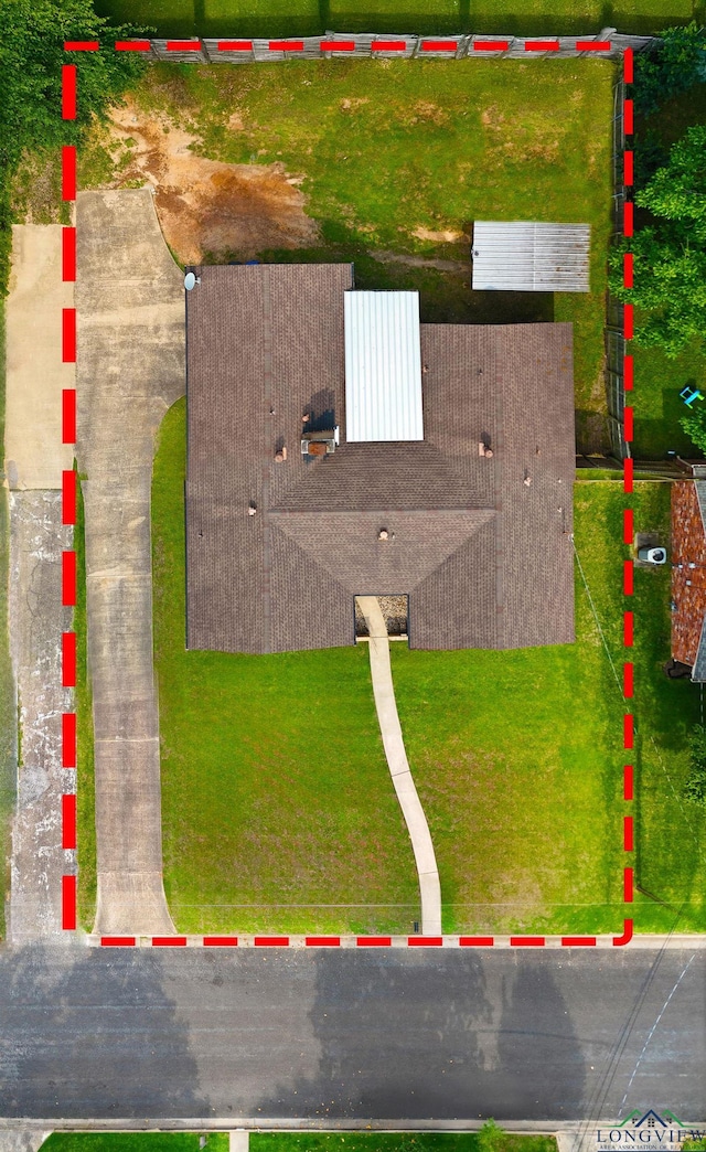 1508 Miami Dr, Longview, TX 75601 - aerial overview of property's location featuring property boundaries highlighted