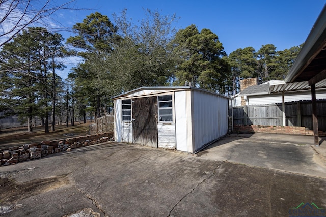 view of outdoor structure