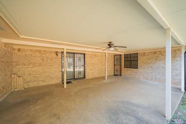 view of patio / terrace featuring ceiling fan