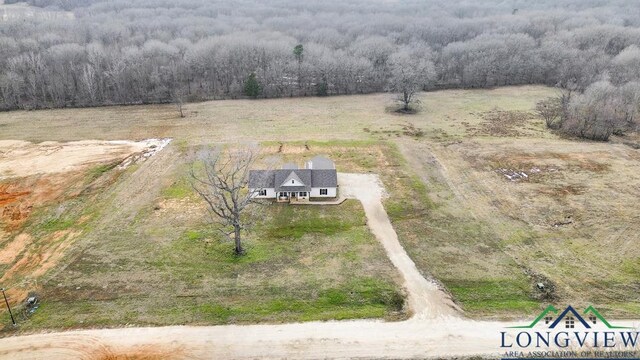 17255 Stella Maris St, Winona, TX 75792 - birds eye view of property featuring a forest view and a rural view