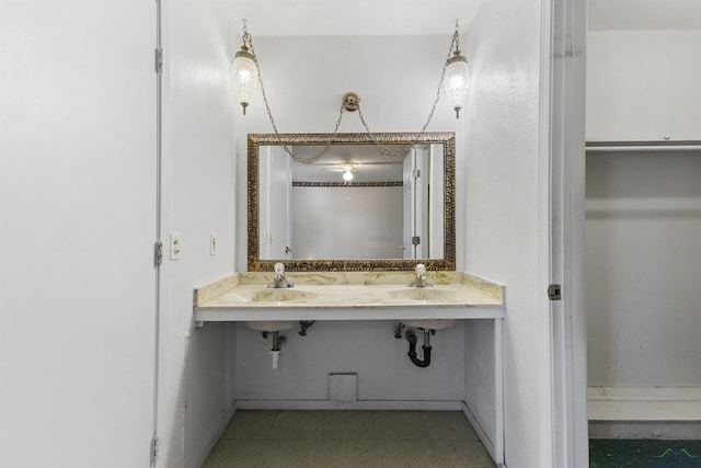 bathroom with double sink