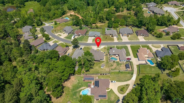 drone / aerial view featuring a residential view