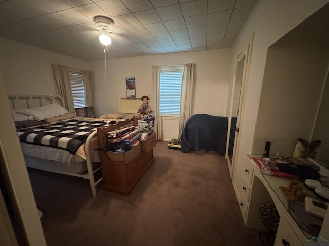 1641 Handy Rd, Diana, TX 75640 - bedroom with carpet floors and ceiling fan