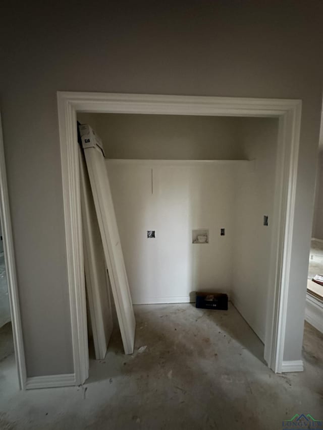 view of clothes washing area