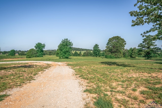 view of street with a rural view