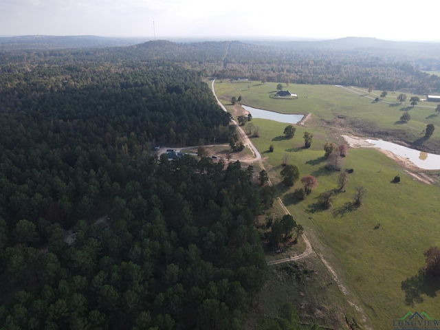 aerial view featuring a rural view