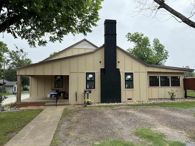 view of home's exterior featuring a porch