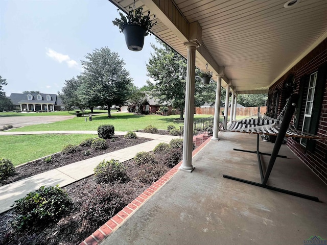 view of patio / terrace with fence