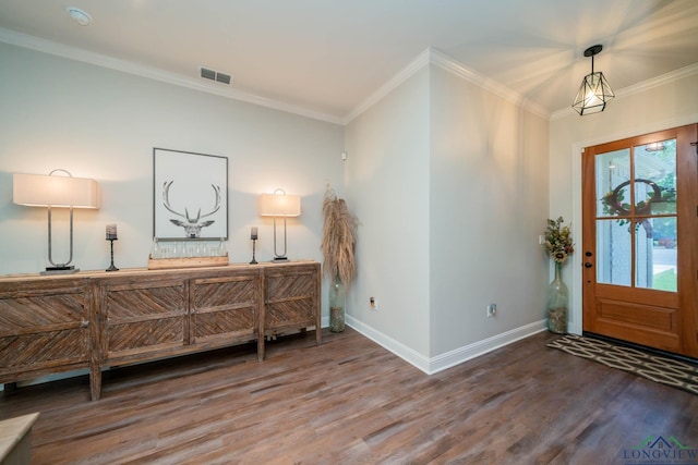 4523 Lone Oak Ln, Longview, TX 75605 - entryway featuring wood finished floors and ornamental molding