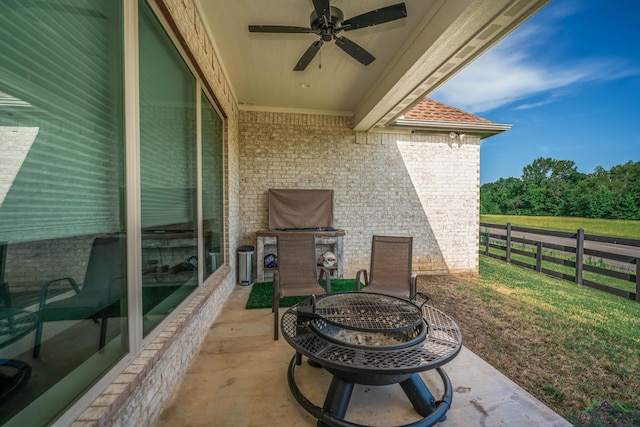 4523 Lone Oak Ln, Longview, TX 75605 - view of patio / terrace with ceiling fan