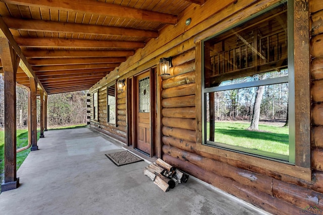 view of patio with covered porch