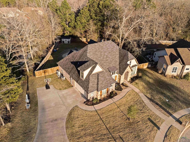 birds eye view of property