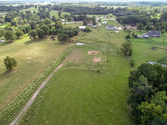 aerial view with a rural view