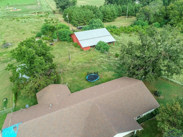 drone / aerial view featuring a rural view