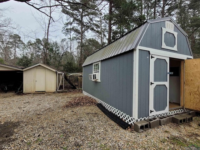 view of shed