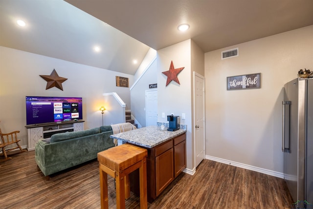 interior space featuring dark wood-type flooring