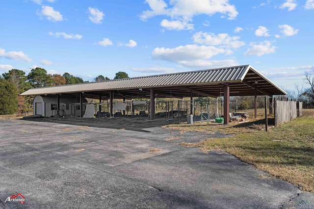 surrounding community with an outbuilding