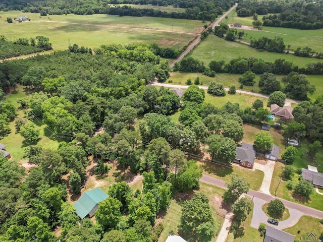 bird's eye view featuring a rural view