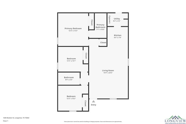 1205 Booker St, Longview, TX 75602 - view of property floor plan