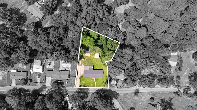 4525 Surratt Rd, Longview, TX 75604 - aerial view of residential area with property parcel outlined